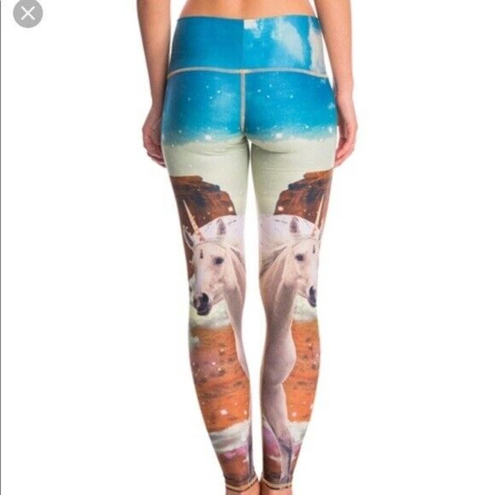 Teeki Women's Yoga Leggings Unicorn Style Size XS Pilates Fitness Gym Athleisure